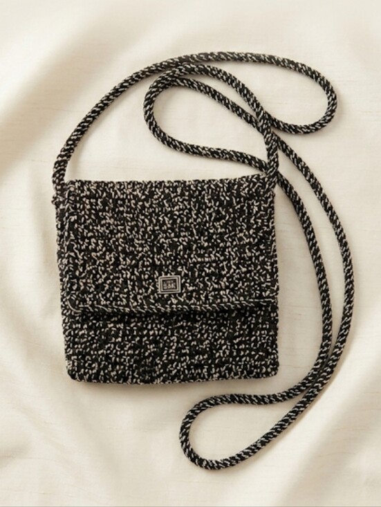 The Sak Handbags - The Sak Black & White Woven Flap Mini Crossbody